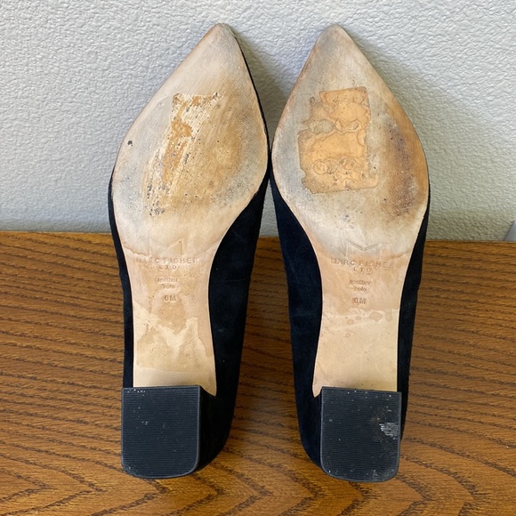 Marc Fisher LTD Suede Pumps Block Heel Size 6 - Picture 10 of 11